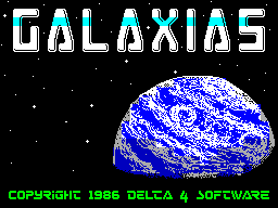 Galaxias title screen for ZX Spectrum
